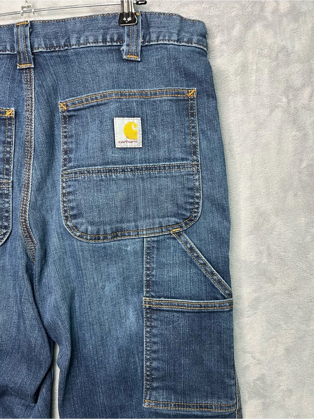 Carhartt Rugged Flex Relaxed Fit Utility Jeans Mens 32x30 Blue Work Denim BD2808